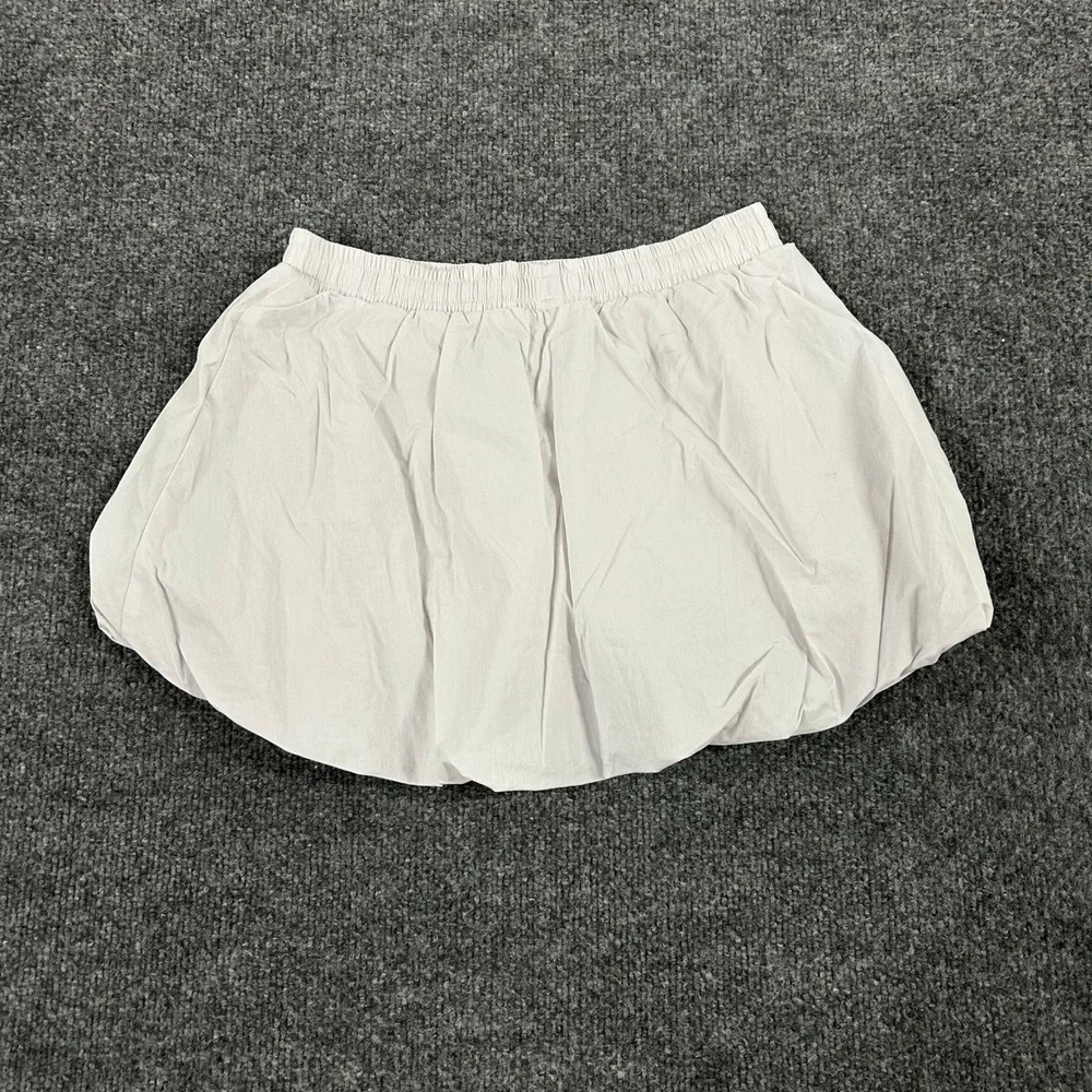 Alo Skirt Womens Size S White Bubble Lightweight Elastic Waist Casual Athletic